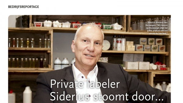 Private labeler Siderius stoomt door…